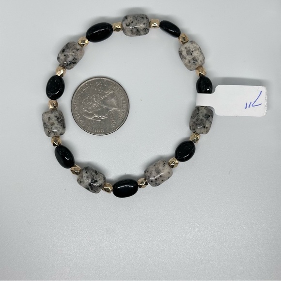 Black onyx and Jasper bracelet handmade - Picture 3 of 5